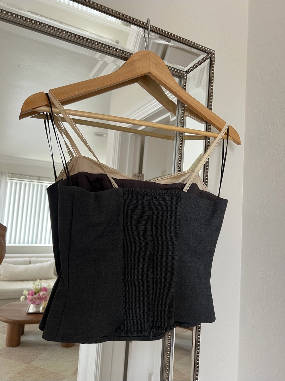 Reformation Melanie Top in Dark Gray - Picture 4 of 4
